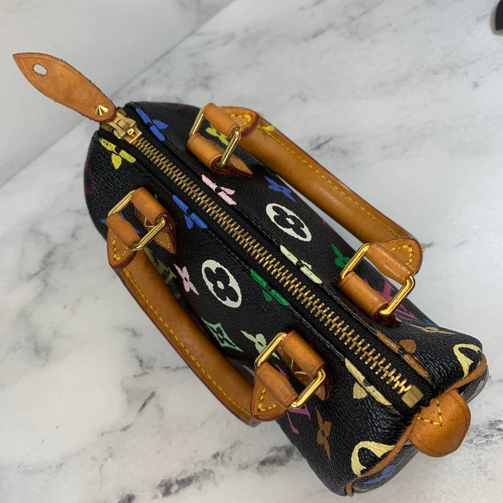 ❌❌ Louis Vuitton Multicolor speedy Mini HL bag Murakami Vintage black Monogram - Picture 11 of 13
